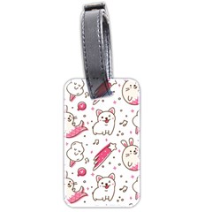 Cute Animal Seamless Pattern Kawaii Doodle Style Luggage Tag (two Sides) by Salman4z