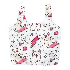 Cute Animal Seamless Pattern Kawaii Doodle Style Full Print Recycle Bag (l) by Salman4z