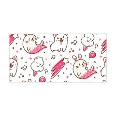 Cute Animal Seamless Pattern Kawaii Doodle Style Yoga Headband by Salman4z