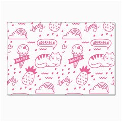 Cute-girly-seamless-pattern Postcards 5  X 7  (pkg Of 10) by Salman4z