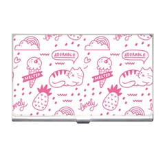 Cute-girly-seamless-pattern Business Card Holder by Salman4z