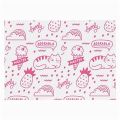 Cute-girly-seamless-pattern Large Glasses Cloth (2 Sides) by Salman4z