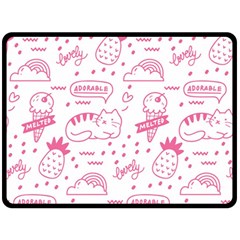 Cute-girly-seamless-pattern Fleece Blanket (large) by Salman4z