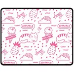 Cute-girly-seamless-pattern Two Sides Fleece Blanket (Medium) 58.8 x47.4  Blanket Front