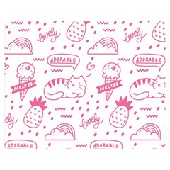 Cute-girly-seamless-pattern Two Sides Premium Plush Fleece Blanket (medium) by Salman4z