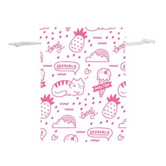 Cute-girly-seamless-pattern Lightweight Drawstring Pouch (m) by Salman4z