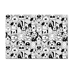 Seamless-pattern-with-black-white-doodle-dogs Sticker A4 (100 Pack) by Salman4z