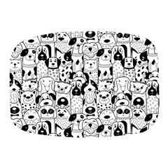 Seamless-pattern-with-black-white-doodle-dogs Mini Square Pill Box by Salman4z