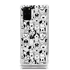 Seamless-pattern-with-black-white-doodle-dogs Samsung Galaxy S20plus 6 7 Inch Tpu Uv Case by Salman4z