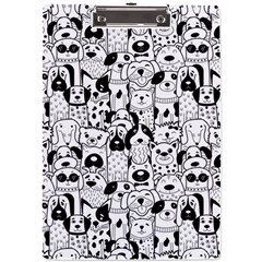 Seamless-pattern-with-black-white-doodle-dogs A4 Acrylic Clipboard by Salman4z