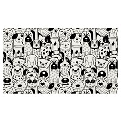 Seamless-pattern-with-black-white-doodle-dogs Banner And Sign 7  X 4  by Salman4z