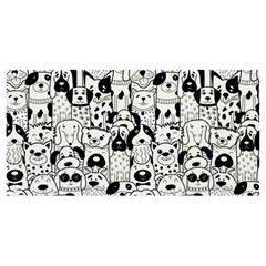 Seamless-pattern-with-black-white-doodle-dogs Banner And Sign 8  X 4  by Salman4z