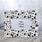 Seamless-pattern-with-black-white-doodle-dogs White Tabletop Photo Frame 4 x6  Front