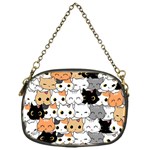 Cute-cat-kitten-cartoon-doodle-seamless-pattern Chain Purse (One Side) Front