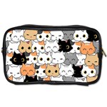 Cute-cat-kitten-cartoon-doodle-seamless-pattern Toiletries Bag (Two Sides) Front