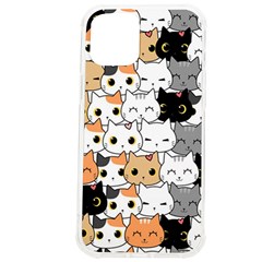 Cute-cat-kitten-cartoon-doodle-seamless-pattern Iphone 12 Pro Max Tpu Uv Print Case