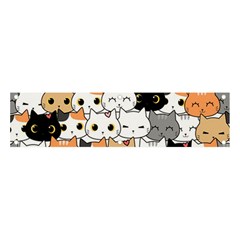 Cute-cat-kitten-cartoon-doodle-seamless-pattern Banner And Sign 4  X 1  by Salman4z