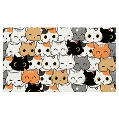 Cute-cat-kitten-cartoon-doodle-seamless-pattern Banner And Sign 7  X 4  by Salman4z