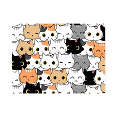 Cute-cat-kitten-cartoon-doodle-seamless-pattern Premium Plush Fleece Blanket (mini) by Salman4z