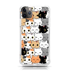 Cute-cat-kitten-cartoon-doodle-seamless-pattern Iphone 11 Pro Max 6 5 Inch Tpu Uv Print Case by Salman4z