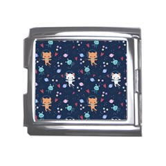 Cute-astronaut-cat-with-star-galaxy-elements-seamless-pattern Mega Link Italian Charm (18mm) by Salman4z