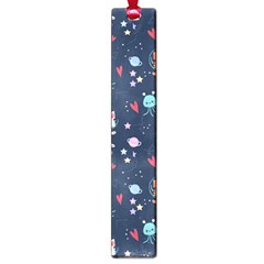 Cute-astronaut-cat-with-star-galaxy-elements-seamless-pattern Large Book Marks by Salman4z