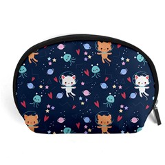 Cute-astronaut-cat-with-star-galaxy-elements-seamless-pattern Accessory Pouch (large) by Salman4z