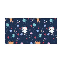 Cute-astronaut-cat-with-star-galaxy-elements-seamless-pattern Yoga Headband by Salman4z