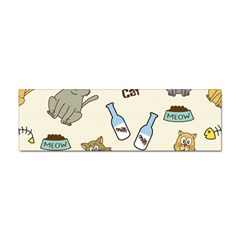 Happy-cats-pattern-background Sticker (bumper) by Salman4z