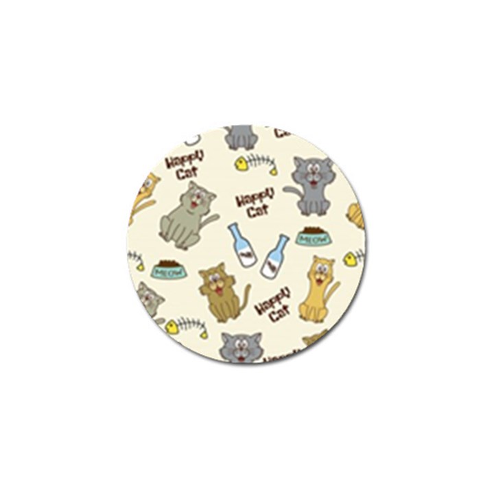 Happy-cats-pattern-background Golf Ball Marker (10 pack)