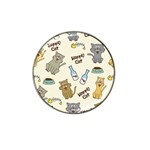 Happy-cats-pattern-background Hat Clip Ball Marker Front