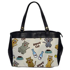 Happy-cats-pattern-background Oversize Office Handbag by Salman4z