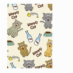 Happy-cats-pattern-background Large Garden Flag (two Sides) by Salman4z