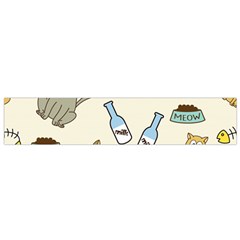 Happy-cats-pattern-background Small Premium Plush Fleece Scarf by Salman4z