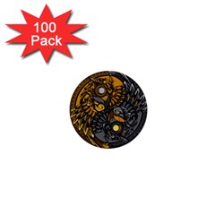 Yin-yang-owl-doodle-ornament-illustration 1  Mini Buttons (100 Pack)  by Salman4z