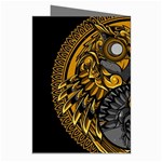 Yin-yang-owl-doodle-ornament-illustration Greeting Cards (Pkg of 8) Right