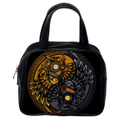 Yin-yang-owl-doodle-ornament-illustration Classic Handbag (one Side) by Salman4z