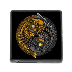 Yin-yang-owl-doodle-ornament-illustration Memory Card Reader (square 5 Slot) by Salman4z