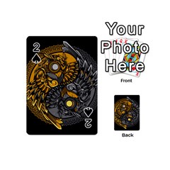 Yin-yang-owl-doodle-ornament-illustration Playing Cards 54 Designs (mini) by Salman4z