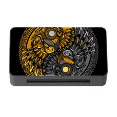 Yin-yang-owl-doodle-ornament-illustration Memory Card Reader With Cf by Salman4z