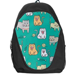 Seamless-pattern-cute-cat-cartoon-with-hand-drawn-style Backpack Bag by Salman4z