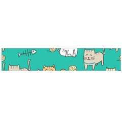 Seamless-pattern-cute-cat-cartoon-with-hand-drawn-style Large Premium Plush Fleece Scarf  by Salman4z