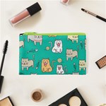 Seamless-pattern-cute-cat-cartoon-with-hand-drawn-style Cosmetic Bag (XS) Front