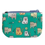 Seamless-pattern-cute-cat-cartoon-with-hand-drawn-style Large Coin Purse Back