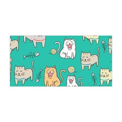 Seamless-pattern-cute-cat-cartoon-with-hand-drawn-style Yoga Headband by Salman4z