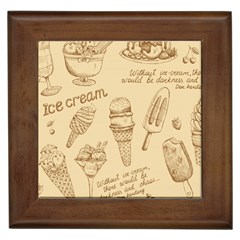 Ice-cream-vintage-pattern Framed Tile by Salman4z