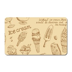 Ice-cream-vintage-pattern Magnet (rectangular) by Salman4z