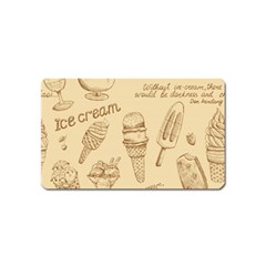 Ice-cream-vintage-pattern Magnet (name Card) by Salman4z