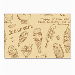 Ice-cream-vintage-pattern Postcards 5  X 7  (pkg Of 10)