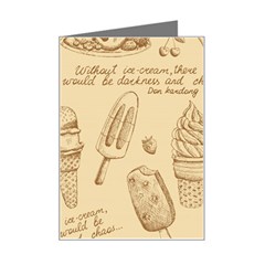 Ice-cream-vintage-pattern Mini Greeting Card by Salman4z